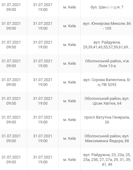 Суббота без света: график отключения электроэнергии в Киеве завтра, 31 июля