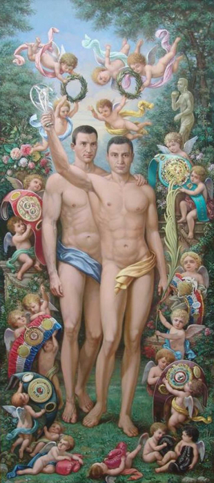 В интернете продают картину с голыми братьями Кличко. Фото: veryimportantlot.com