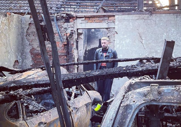 Под Киевом сгорел дом тиктокера Романа Грицько. Фото: Instagram