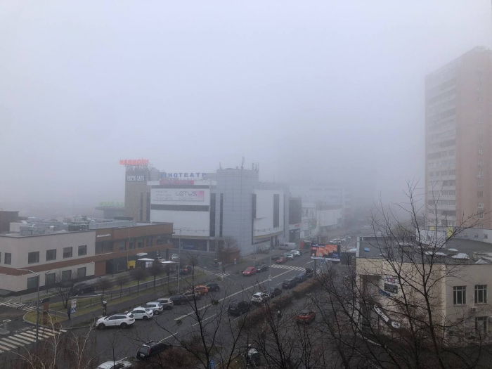 Туман в Киеве. Фото: THEKIEV.city