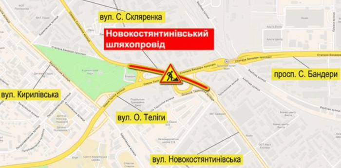 В Киеве завершается ремонт Новоконстантиновского путепровода.