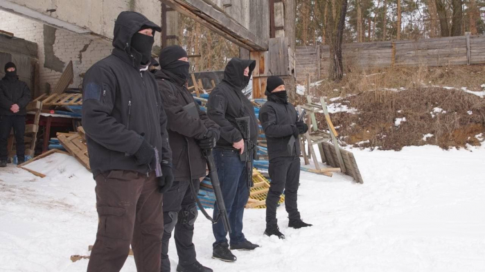 Военные учения по гражданской обороне в Киеве