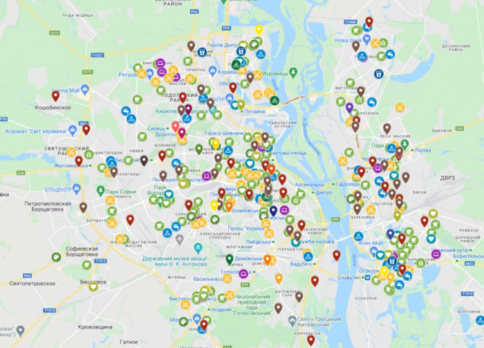 В Киеве запустили интерактивную карту работающего бизнеса - фото: google.com