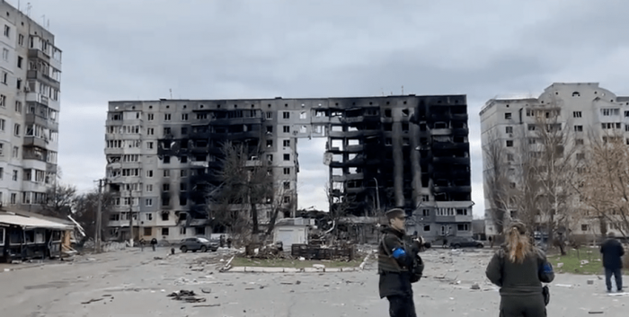 Зруйнована Бородянка під час окупації ЗС РФ