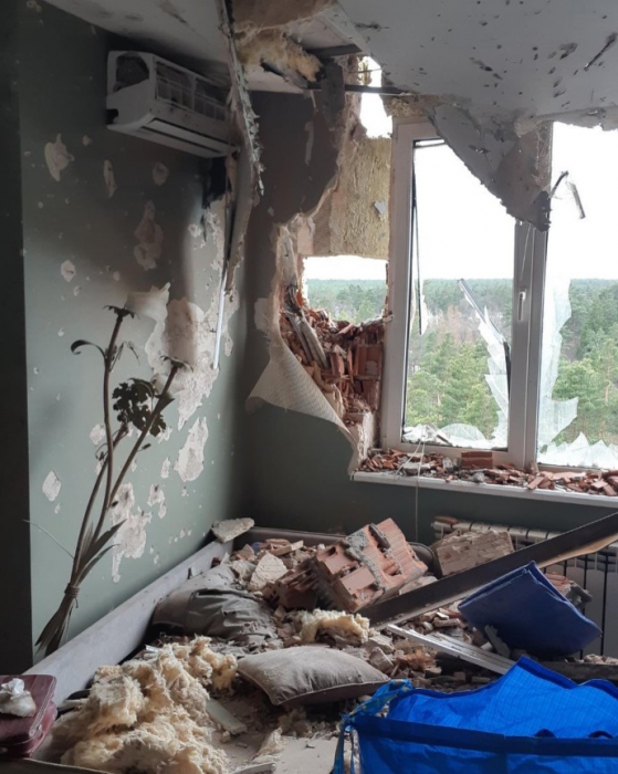 Певица Оля Цибульская показала разрушенный дом своих родителей в Ирпене.