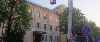 В Киеве горело здание таможенной службы