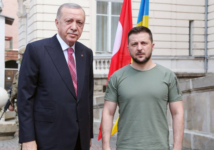 Зеленский с президентом Турции Реджепом Эрдоганом.