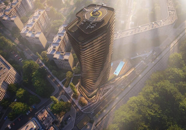 На Оболони построят элитный 30-этажный ЖК с вертолетной площадкой. 