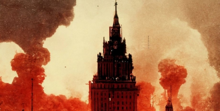 Midjourney, пожар, Москва