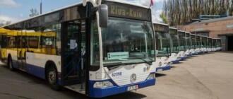 В Киеве на маршруты выпускают полученные от Риги автобусы