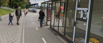 В Соломенском районе установили МАФ с выходом на велодорожку