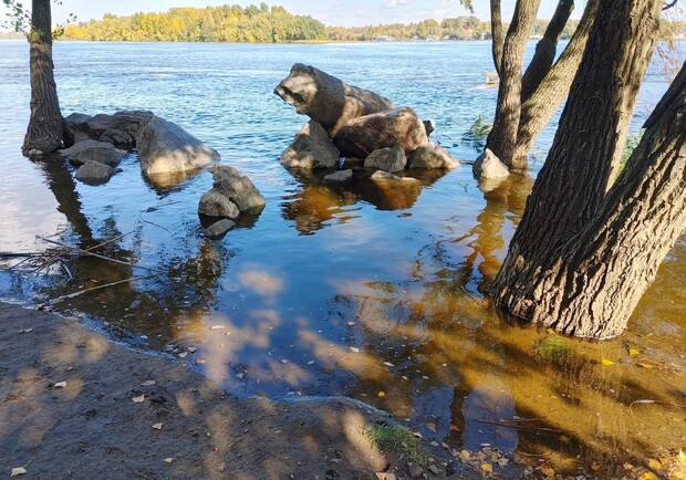 Днепровская вода подтопила на Оболони парк "Наталка" - фото. 