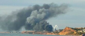 В Крыму после взрыва на военном аэродроме Бельбек начался пожар