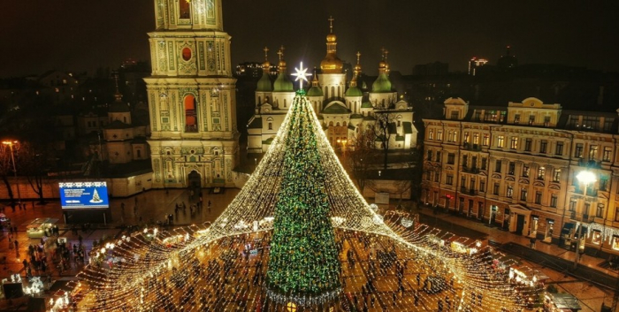 киев, новогодняя елка, киев новый год