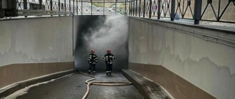 На Новопечерских Липках загорелся подземный паркинг: подробности