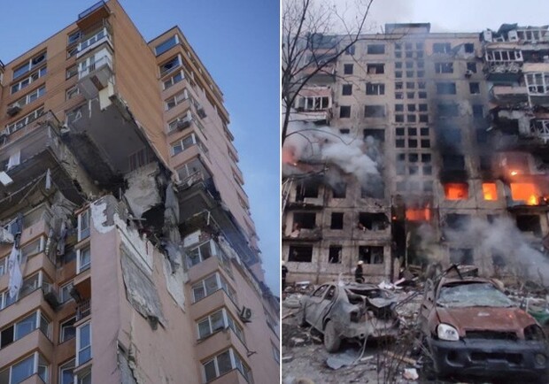 Как восстанавливают поврежденные обстрелами дома на Лобановского и Богатырской. 