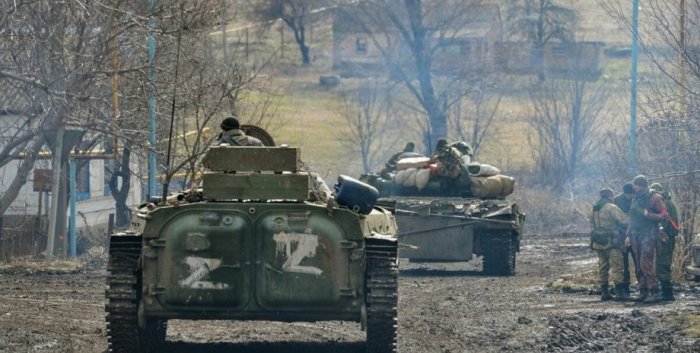 Наступление ВС РФ вторжение штурм атака колонна военнослужащие