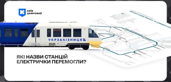 
Киев проголосовал за новые названия остановок городской электрички – список победителей 