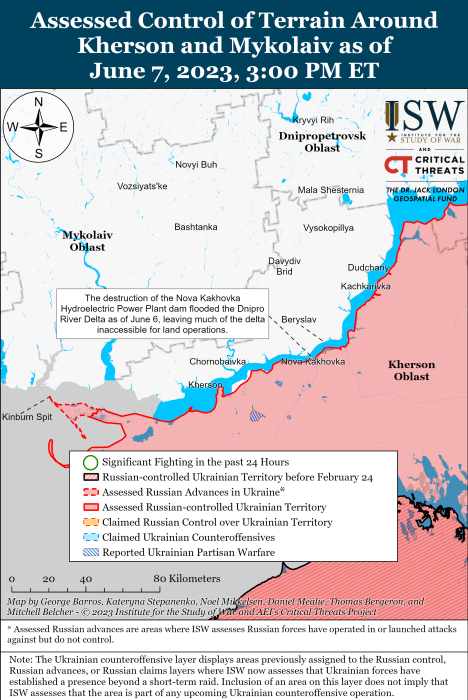 Карта боевых действий в Украине 8 июня.