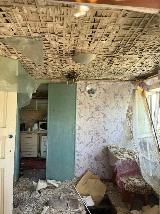 Последствия повреждений в доме Виктории Суско –
