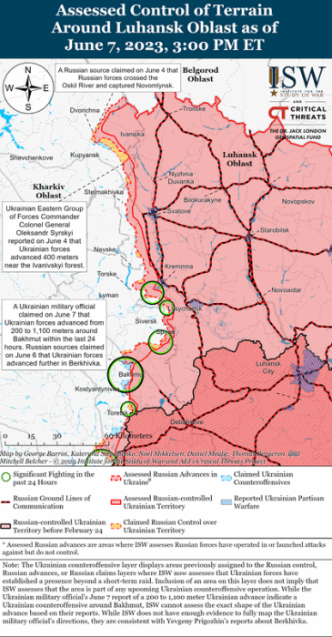 Карта боевых действий в Украине 8 июня фото 1