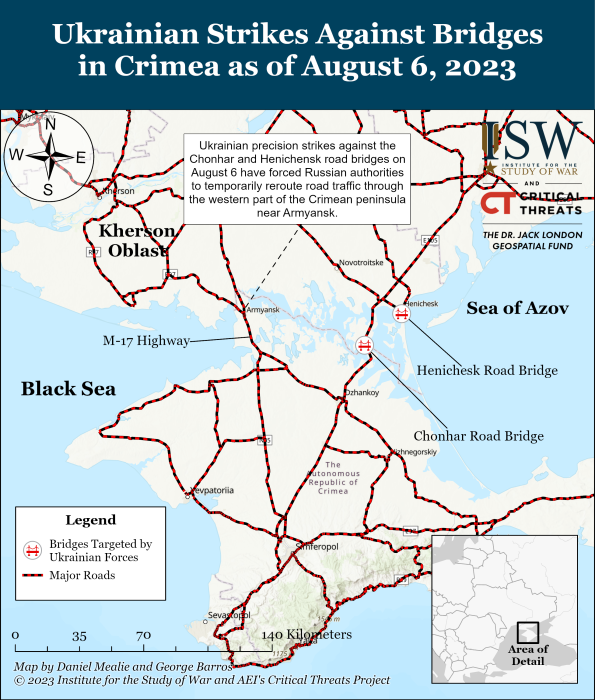 Карта боевых действий 7 августа –