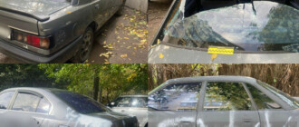 В Киеве повредили 8 авто на Оболони: обрисовали и выбили окна