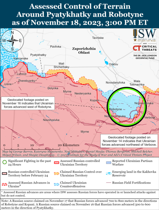 Карта боевых действий в Украине на 19 ноября фото 5 4