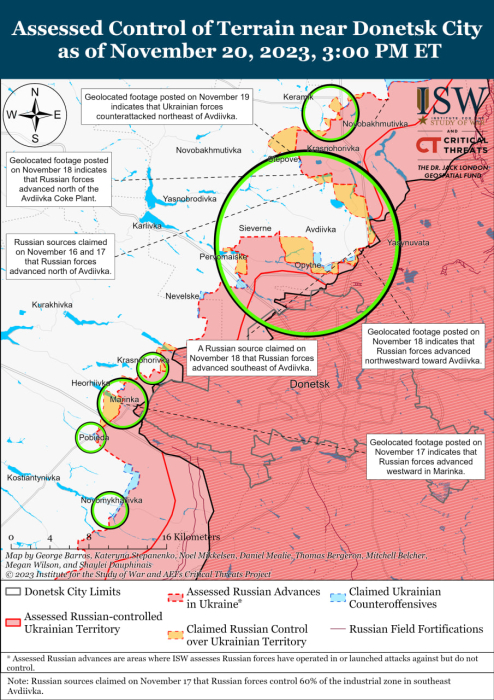 Карта боевых действий в Украине на 21 ноября фото 3 2