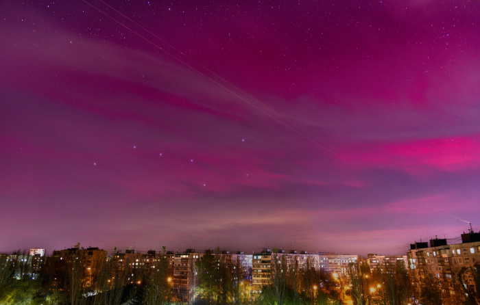 В ночь с 5 на 6 ноября в Украине видели северное сияние.