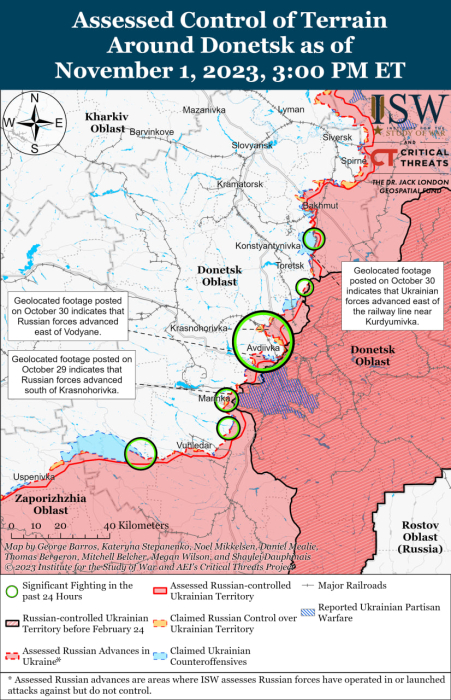 Карта боевых действий в Украине 2 ноября фото 4 3