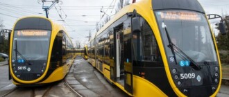 На левом берегу Киева начали ходить новые трамваи - фото