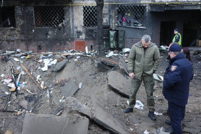 Последствия атаки по Киеву -