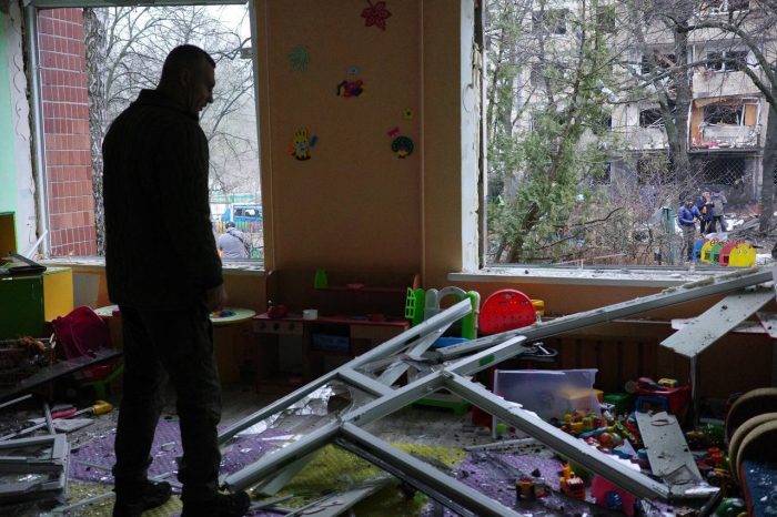 Последствия атаки по Киеву -
