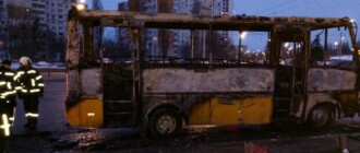 В Киеве произошел пожар в маршрутке