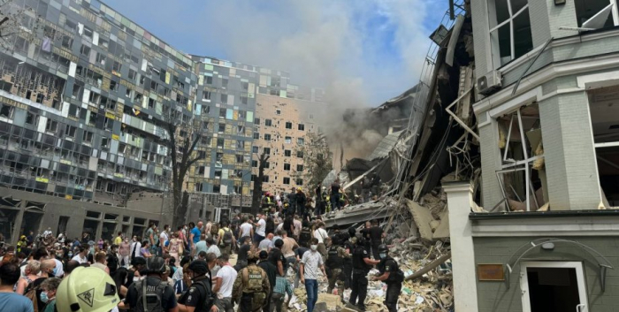 Изображение последствий атаки РФ по больнице "Охматдет"