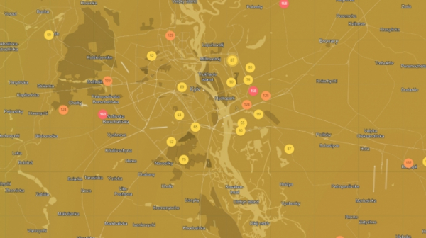 У Києві утримується висока забрудненість повітря