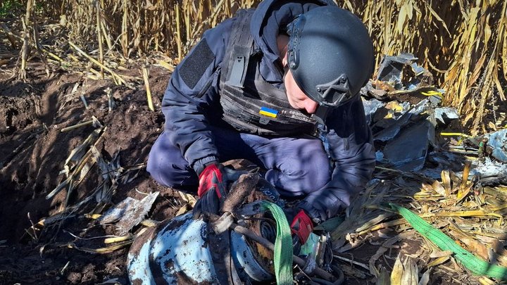 Київські вибухотехніки знешкодили два російських БпЛА, які не здетонували після падіння