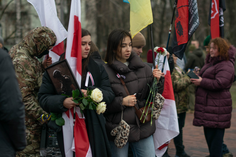 "Білоруси-патріоти на боці України": у Києві провели марш у пам'ять про Героя України Михайла Жизневського