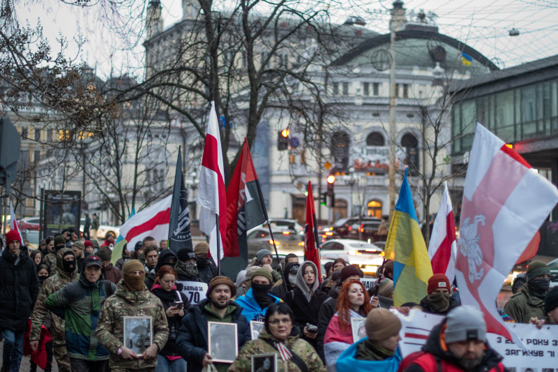 "Білоруси-патріоти на боці України": у Києві провели марш у пам'ять про Героя України Михайла Жизневського