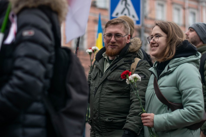 "Білоруси-патріоти на боці України": у Києві провели марш у пам'ять про Героя України Михайла Жизневського