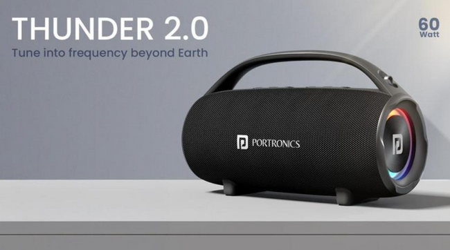 Огляд інноваційної блютуз-колонки Thunder 2.0 TWS від Portronics