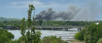 У Гідропарку сталася масштабна пожежа, здійнявся стовп диму