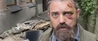 В Киеве американский режиссер вышел на балкон, а тот обрушился