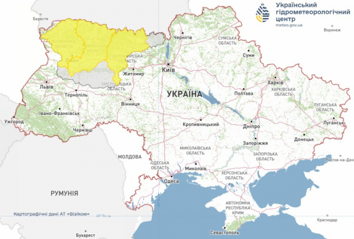 Непогода в Украине 31 июля Непогода в Украине по прогнозу Укргидрометцентра