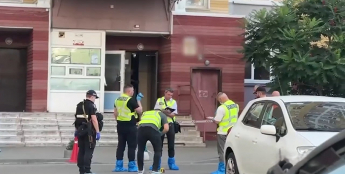 Место убийства полковника СБУ Воронича в Киеве
