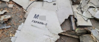 В Киеве обломки БПЛА упали на многоэтажку