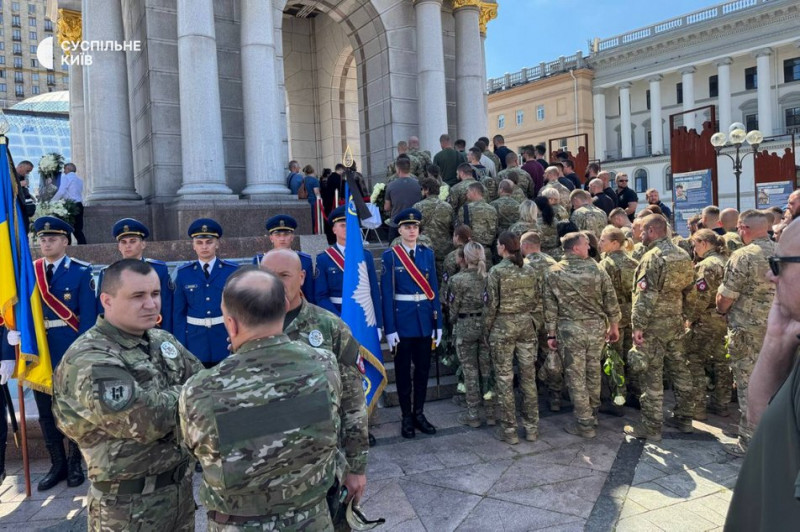 У Києві попрощалися із загиблим командиром штурмової бригади "Лють" Максимом Казбаном