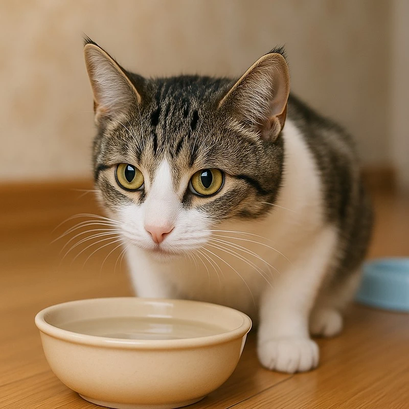 Кошка мало пьет