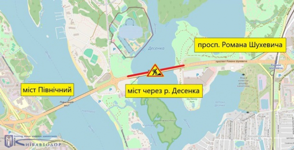 В Киеве введут реверсивное движение на мосту через Десенку